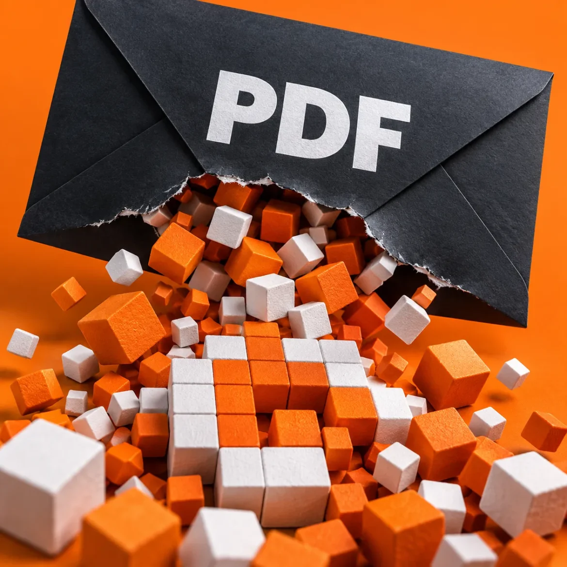 To PDF-er med samme sirkelform, den ene som pikselbilde og den andre som vektor.